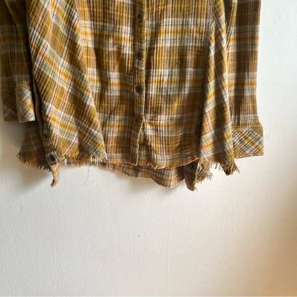 FREE PEOPLE Juniper Ridge Plaid Button Front Shirt - Picture 6 of 12
